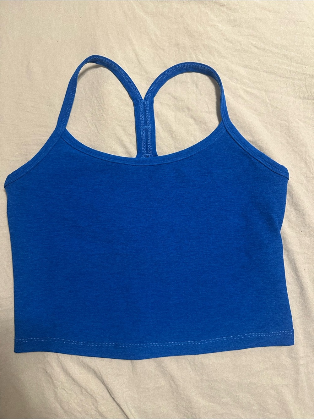 Beyond Yoga Blue Racerback Cropped Tank